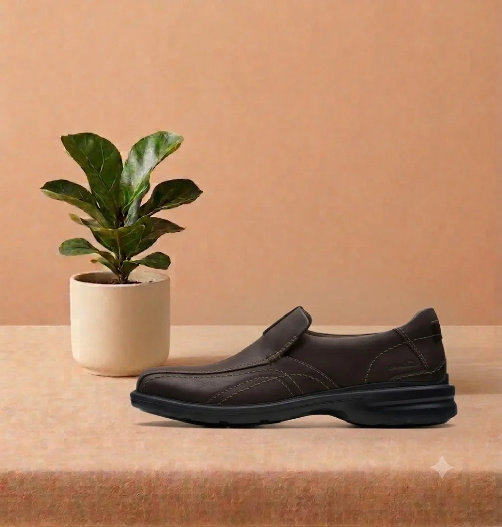 NWT Clarks Collection Men's Gessler Step Loafer, Dark Brown, 9 M US